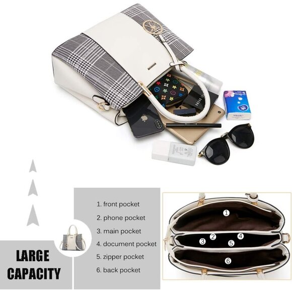 Women Purses and Handbags Top Handle Satchel Shoulder Bags Messenger Tote Bag fo - Picture 6 of 8